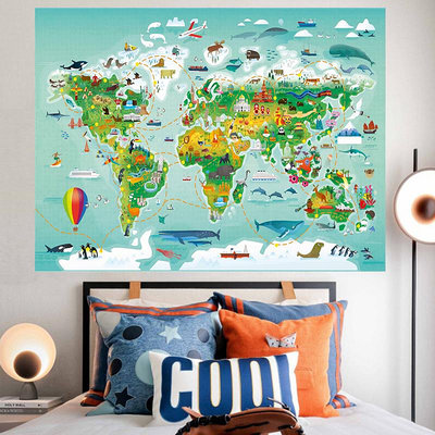 世界地圖背景布ins掛布床頭背景墻臥室墻布宿舍裝飾墻壁房間掛毯