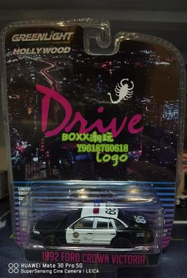 BOXx潮玩~綠光1/64  Drive 1992福特皇冠維多利亞警車-洛杉磯(LAPD) 44930D