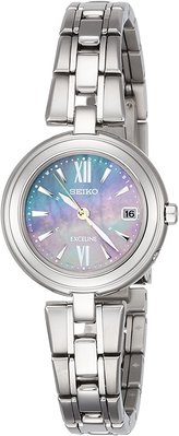 日本正版 SEIKO 精工 EXCELINE SWCW133 白蝶貝 女錶 手錶 電波錶 太陽能充電 日本代購