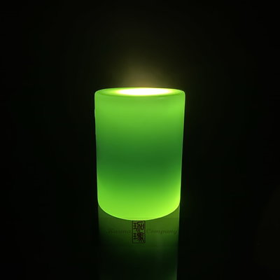 珈瑪-24小時LED蠟燭燈-大型*1粒(USB充電附電源線)-深綠色LED純蠟蠟燭防水電子蠟燭燈供佛燈充電式蠟燭充電蠟燭