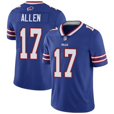NFL橄欖球球衣 Buffalo Bills 比爾 17 ALLEN 二代傳奇刺繡球衣 ainimkin