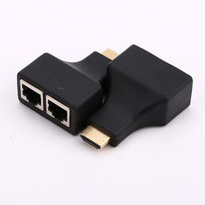 HDMI雙網線30M網路延長器 高清網線轉HDMI延長30米 A5.0308