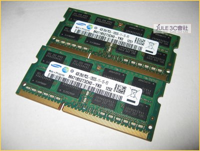 JULE 3C會社-三星 DDR3L 1600 4GX2 共 8GB 8G 低電壓/1.35V/雙通/筆電/NB 記憶體