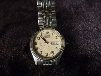 古玩軒~SEIKO 7M43-9041品牌手錶夜光錶.日曆型男錶~PPP198