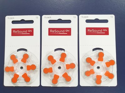 助聽器專用電池 ReSound鋅空氣電池 【13A】 3排 18顆