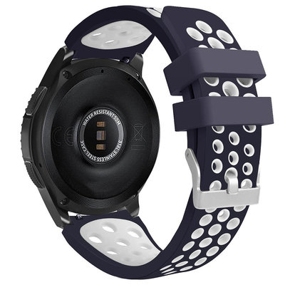 適用三星 Galaxy Watch 46mm SM-R800 多孔透氣TPU雙色硅膠表帶
