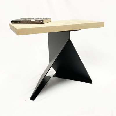 ．鐵木和．霍霍邊桌，桌板大小可討論，設計師款式實木茶几，實木家具，鐵桌腳，金屬桌腳，工業風邊桌