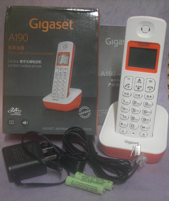 全新 Gigaset 西門子 A190 低幅射 大數字鍵. 數位無線電話 數位DECT