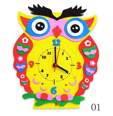 兒童小鐘表diy材料自的教具小鬧鐘創意個性 時鐘手工作手
