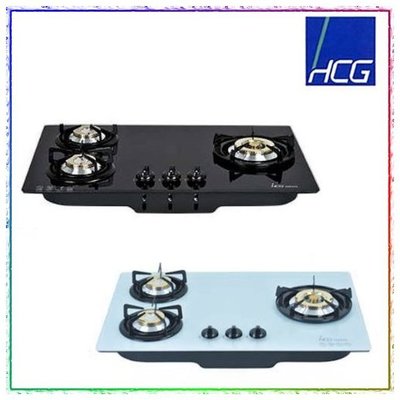 【水電大聯盟 】HCG 和成  GS333 檯面爐 檯面式 玻璃 三口 瓦斯爐 (黑/白) 兩種顏色