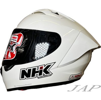 《JAP》NHK GP-R Tech 素色 白色 選手帽 全罩式安全帽 🌟折價500元🌟