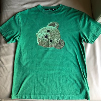 [品味人生]保證正品 Palm Angels 綠色 斷頭熊 破損設計  短T 短袖T恤 size XL