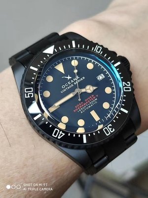 OCEANX SHARKMASTER-V VSMS524 黑魂 黑水鬼 機械錶 潛水錶