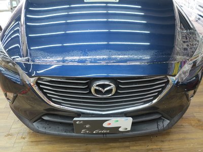 Dr. Color 玩色專業汽車包膜 Mazda CX-3 細紋自體修復透明犀牛皮_前保桿局部 / ABC柱 / 門碗