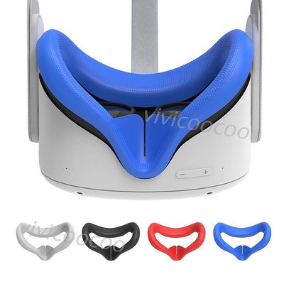 對於Oculus Quest 2 VR耳機新的柔軟矽膠眼罩蓋墊護眼罩zzx【飛女洋裝】