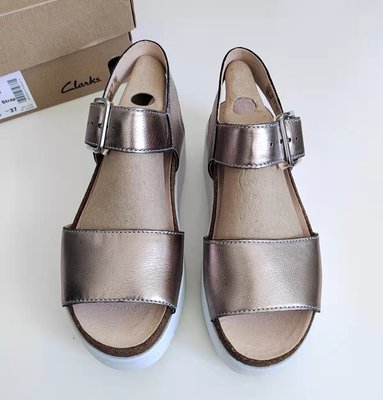 100原廠％Clarks女鞋涼鞋Botanic Strap舒適厚底輕增高松糕底女鞋
