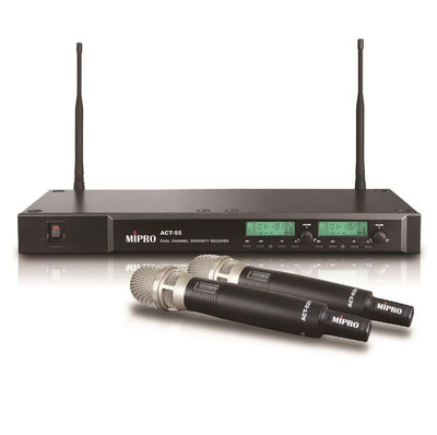 「二手」MIPRO ACT-55 112CH 雙頻道自動選訊無線麥克風 附2支無線麥克風