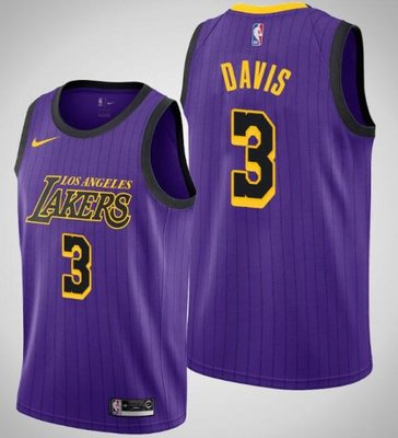 戴維斯（Anthony Davis）洛杉磯湖人隊3號 球衣  城市版 紫色