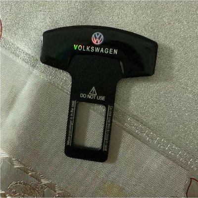 VW 汽車安全帶消音插扣 Golf Tiguan passat cc 車標裝飾插銷 車內裝飾 保險帶消除警示音插扣