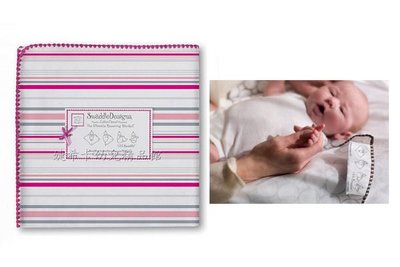 美國 Swaddle Designs頂級多用途嬰兒包巾 - 條紋桃紅【婕希卡】