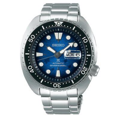 SEIKO KING PROSPEX 精工愛海洋魟魚陶瓷圈藍寶石鏡面200M鋼帶機械錶 型號：SRPE39J1神梭鐘錶