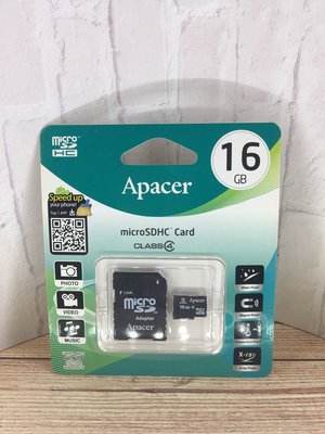 [EL071-2] Apacer宇瞻 16GB MicroSDHC Class4 記憶卡 (附轉卡)