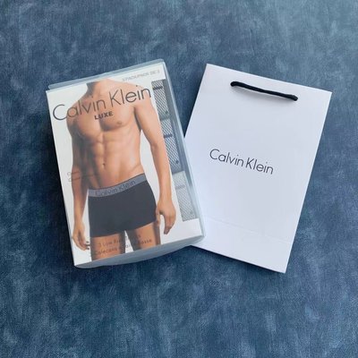 新款3條裝正品Calvin Klein&#92;/CK凱文克萊男士純棉平角內褲四角透氣運動夯貨 可開發票