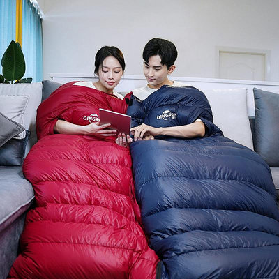 睡袋清然羽絨睡袋戶外露營成人大人單雙人鵝絨冬季加厚防寒零下30度