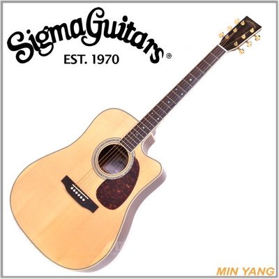 【民揚樂器】民謠吉他 SIGMA DMC-4E 面單 木吉他