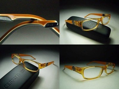 【信義計劃】CERRUTI 1881 光學眼鏡 義大利製 透明果凍黃色膠框 搭配襯衫T shirt皮帶