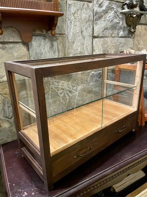 舊料新作檜木製柑仔店櫥玻璃櫃 置物櫃 菸草櫃