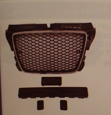 泰山美研社 22022312 奧迪 A3 S3 8P 09-12 水箱罩 RS3版 鍍鉻亮黑 PDC孔(依當月報價為準)