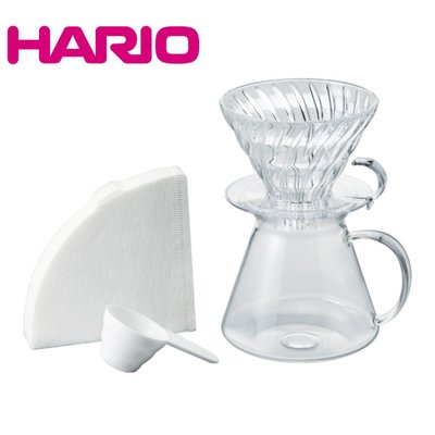 【台北可自取】Simply HARIO V60 玻璃手沖咖啡套組 2-4人濾杯 日本製 S-VGBK-02-T