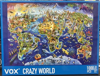 VOX 1000-20 Crazy World 瘋狂世界地圖 1000片拼圖