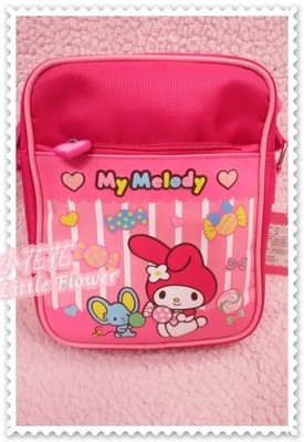 ♥小花花日本精品♥Hello Kitty 美樂蒂家族大頭臉粉色滿滿糖果造型小斜背包/側背包