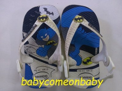 嬰幼用品 童鞋 涼鞋 拖鞋 havaianas 哈瓦仕 BATMAN 蝙蝠俠 SIZE 6 SIZE 22 原價1280