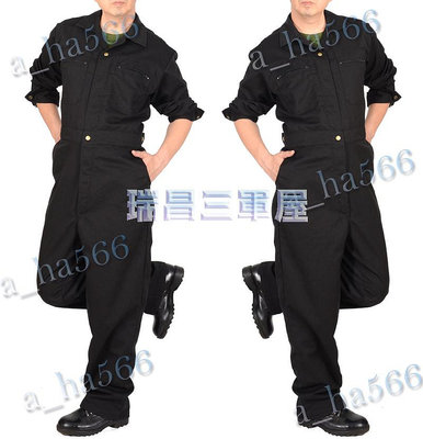 台灣製*特價商品*連身工作服-技工服*連身服*工作服-*賽車*隊服*街頭*黑色連身服*歡迎團購