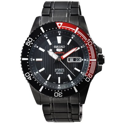 SEIKO WATCH 精工潛水夫全日本製 IP黑離子電鍍自動上鍊機械腕錶 型號：SNZJ01J1