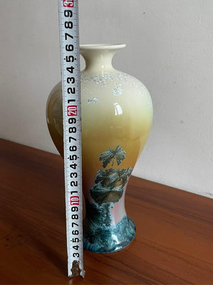 日本回流瓷胎玻璃結晶釉梅瓶