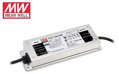 明緯 Mean Well ELG-100-36A-3Y IP65 恆流型+恆壓型LED驅動器 開發票