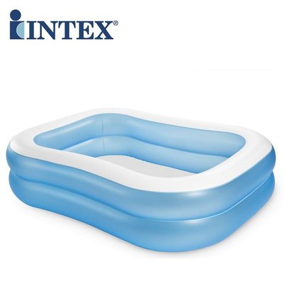 美國INTEX57180 雙層長方形水池 兒童玩樂游泳池 家庭充氣戲水