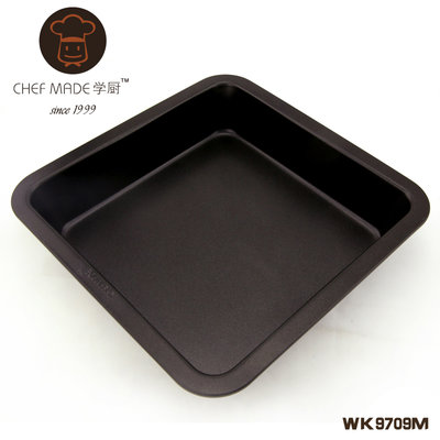 【Chefmade學廚】WK9709M 8吋正方型蛋糕模 22.9*22.9*4.6cm(黑)
