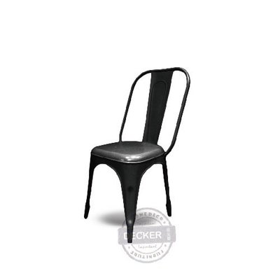 【Decker • 德克爾家飾】法國復古 LOFT工業風 tolix a chair 經典鐵椅 印度版Tolix - 黑