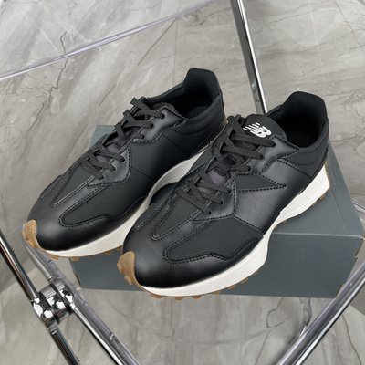 NEW BALANCE 327 復古 黑色 皮革 休閒運動鞋 男女鞋 WS327LB