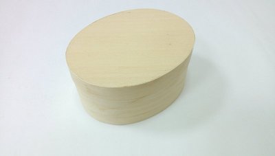✩粘土的店~黏土木器/木片盒 (橢圓形)直徑11.5*9*5CM