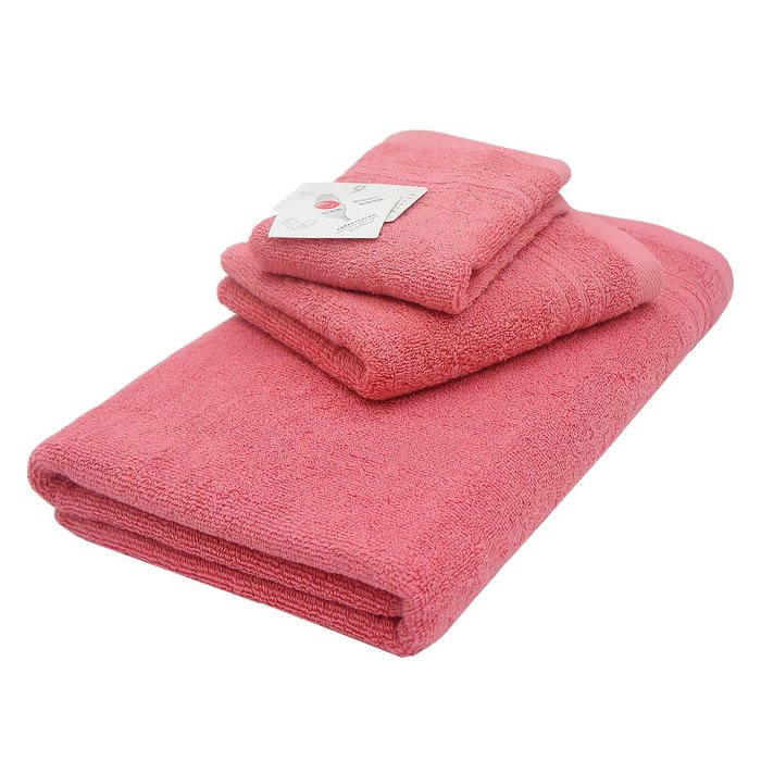 【MORINO摩力諾】純棉飯店級素色緞條方巾毛巾浴巾3件組   免運