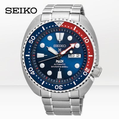 【金台鐘錶】SEIKO精工PROSPEX系列PADI聯名限量潛水機械錶(紅藍百事圈鮑魚)(日本製) SRPA21J1