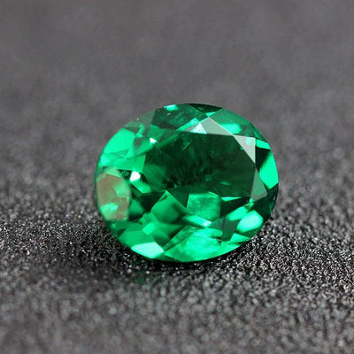 戒指橢圓形祖母綠裸石戒指戒面訂製鑲嵌加工贊比亞粉融綠寶石彩色寶石