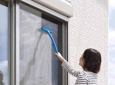 日本 Nippon Seal 網戶掃除 窗戶、紗窗除塵 清潔刷 長柄