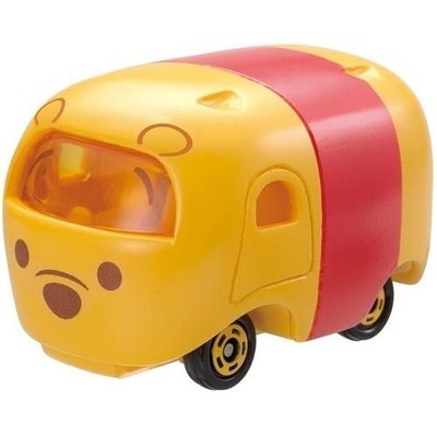 花見雜貨~日本進口全新正版迪士尼tsum tsum小熊維尼造型小汽車小車模型車TOMY玩具車擺飾